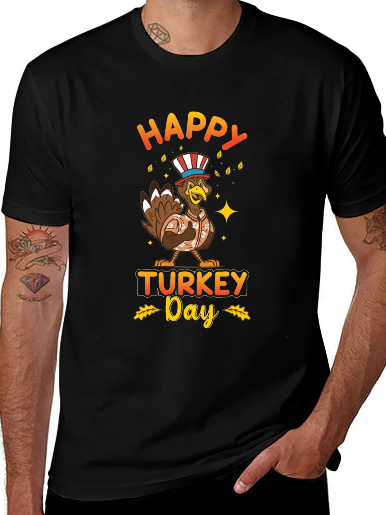 Happy Turkey Day Graphic T-Shirt