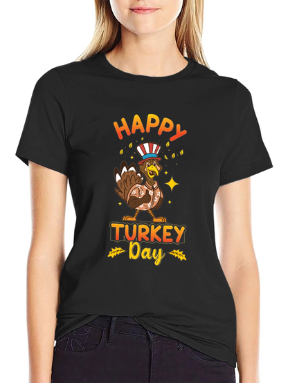 Happy Turkey Day Graphic T-Shirt