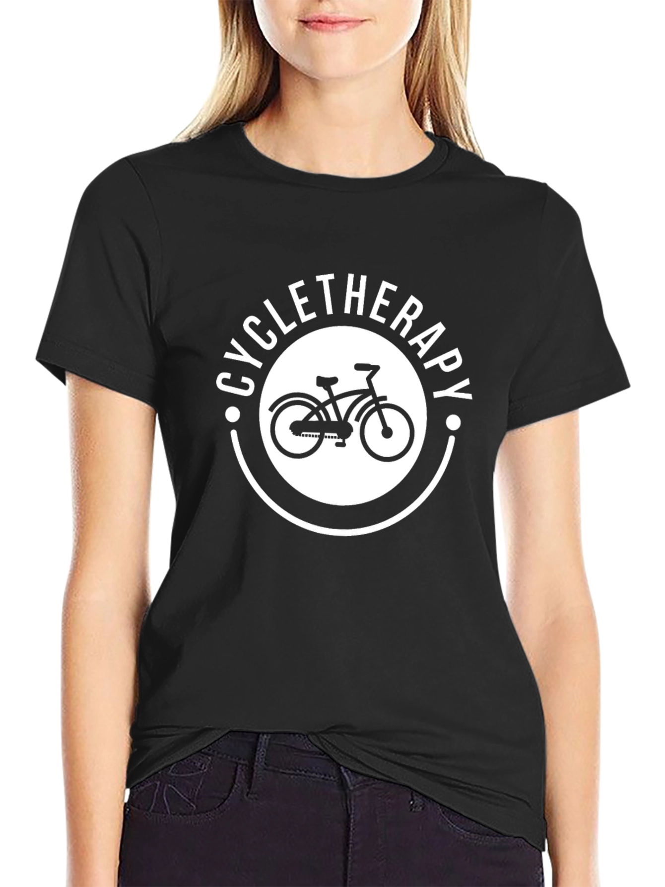 Cycletherapy Graphic T-Shirt - Black Cotton Blend