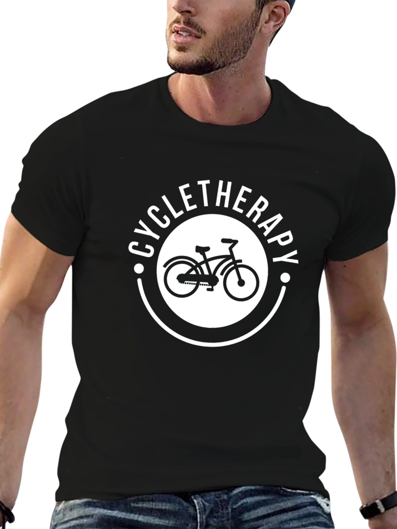 Cycletherapy Graphic T-Shirt - Black Cotton Blend
