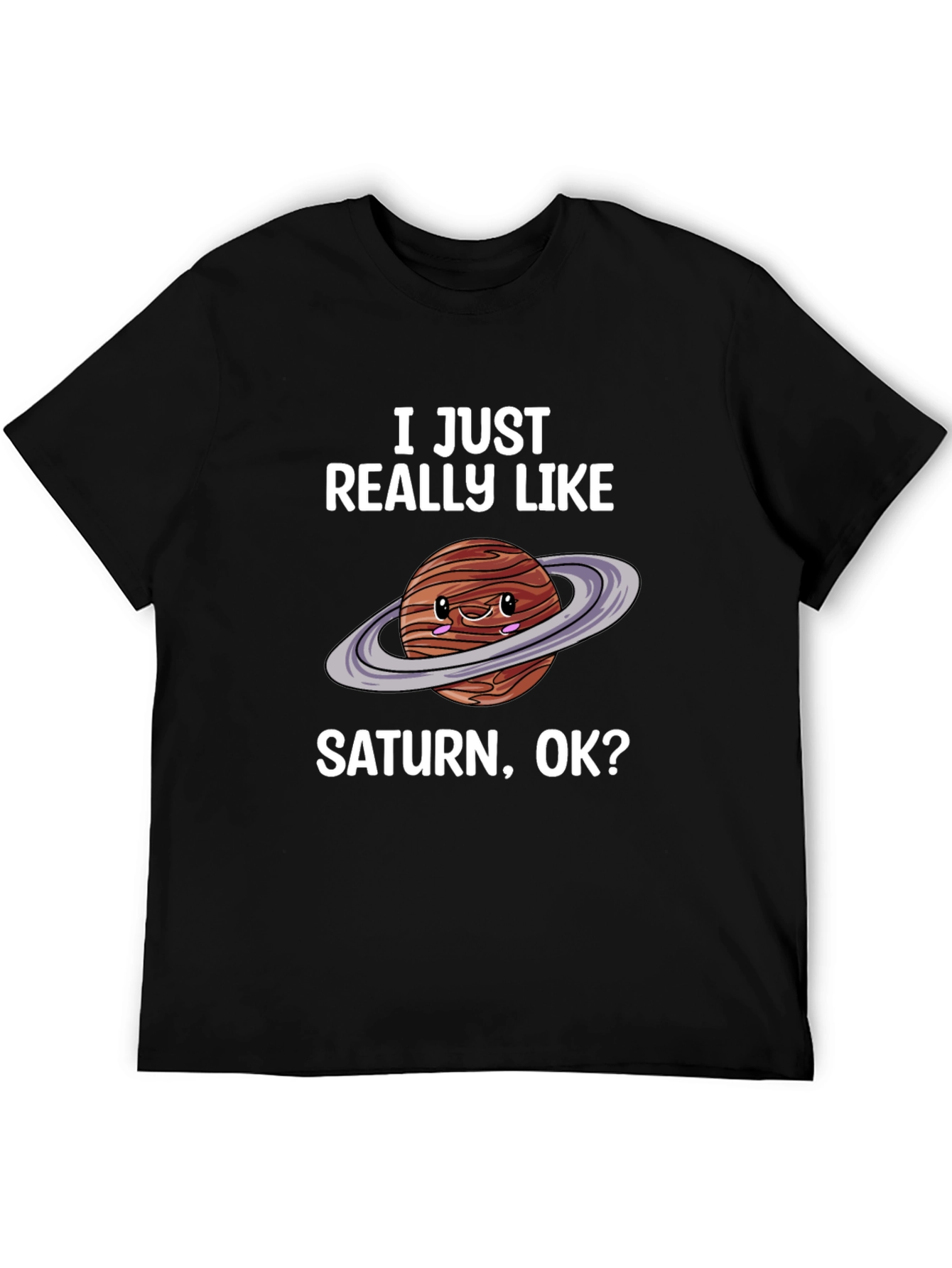 Saturn Lover Graphic Tee - Cute Planet Shirt