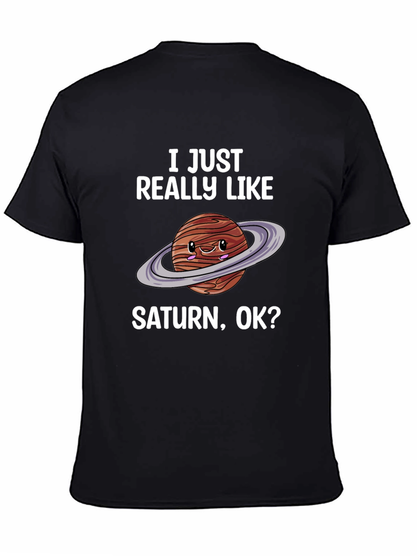 Saturn Lover Graphic Tee - Cute Planet Shirt