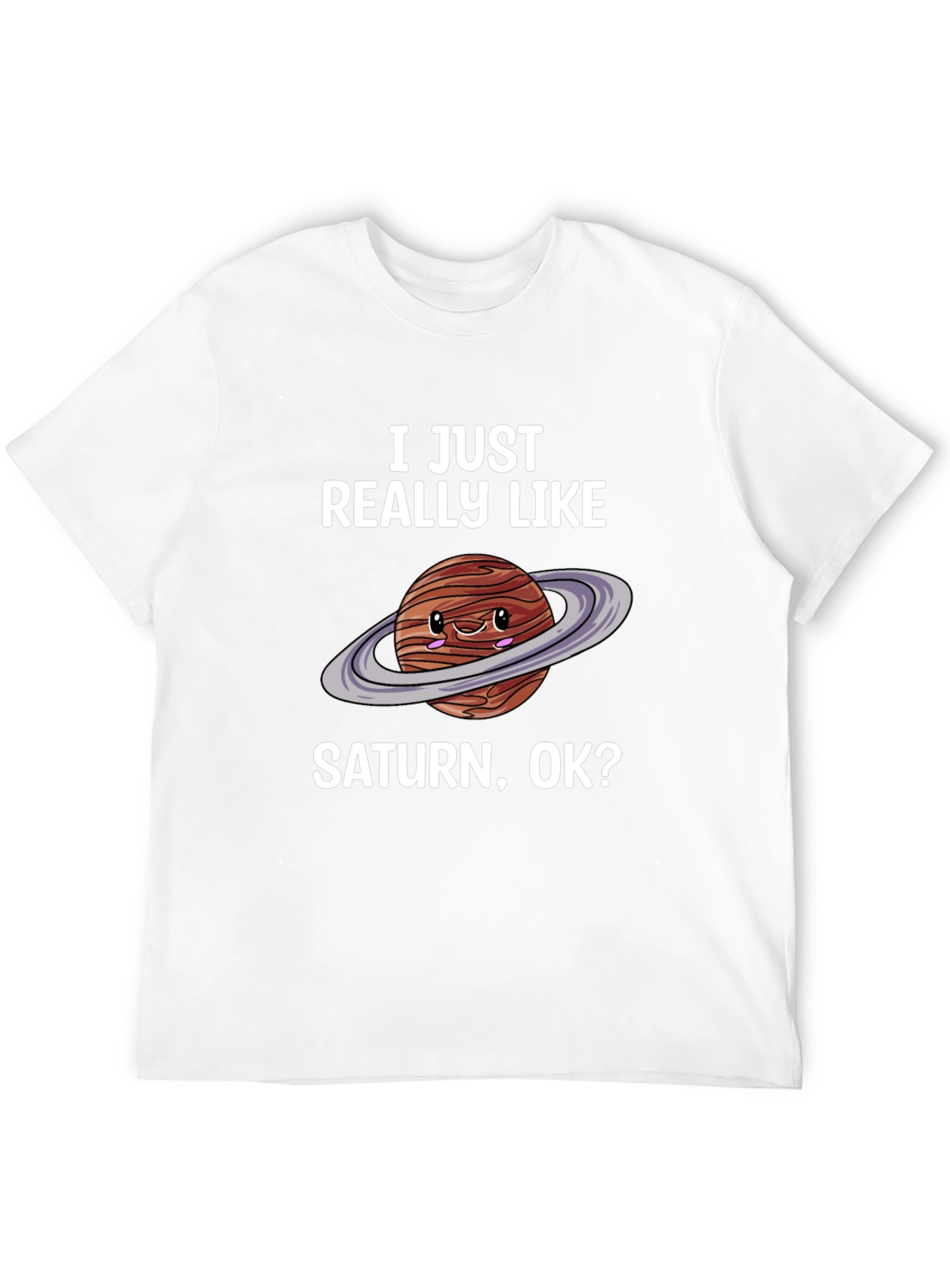 Saturn Lover Graphic Tee - Cute Planet Shirt