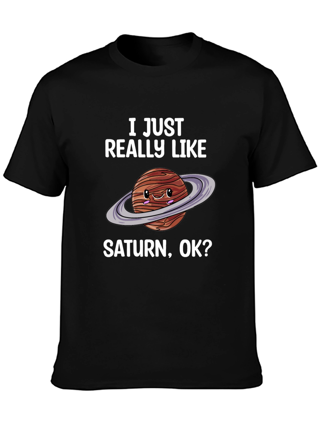 Saturn Lover Graphic Tee - Cute Planet Shirt