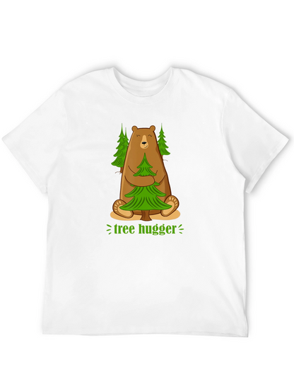 Tree Hugger Bear Graphic T-Shirt - Earth Friendly Tee