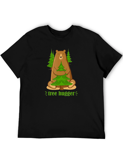 Tree Hugger Bear Graphic T-Shirt - Earth Friendly Tee