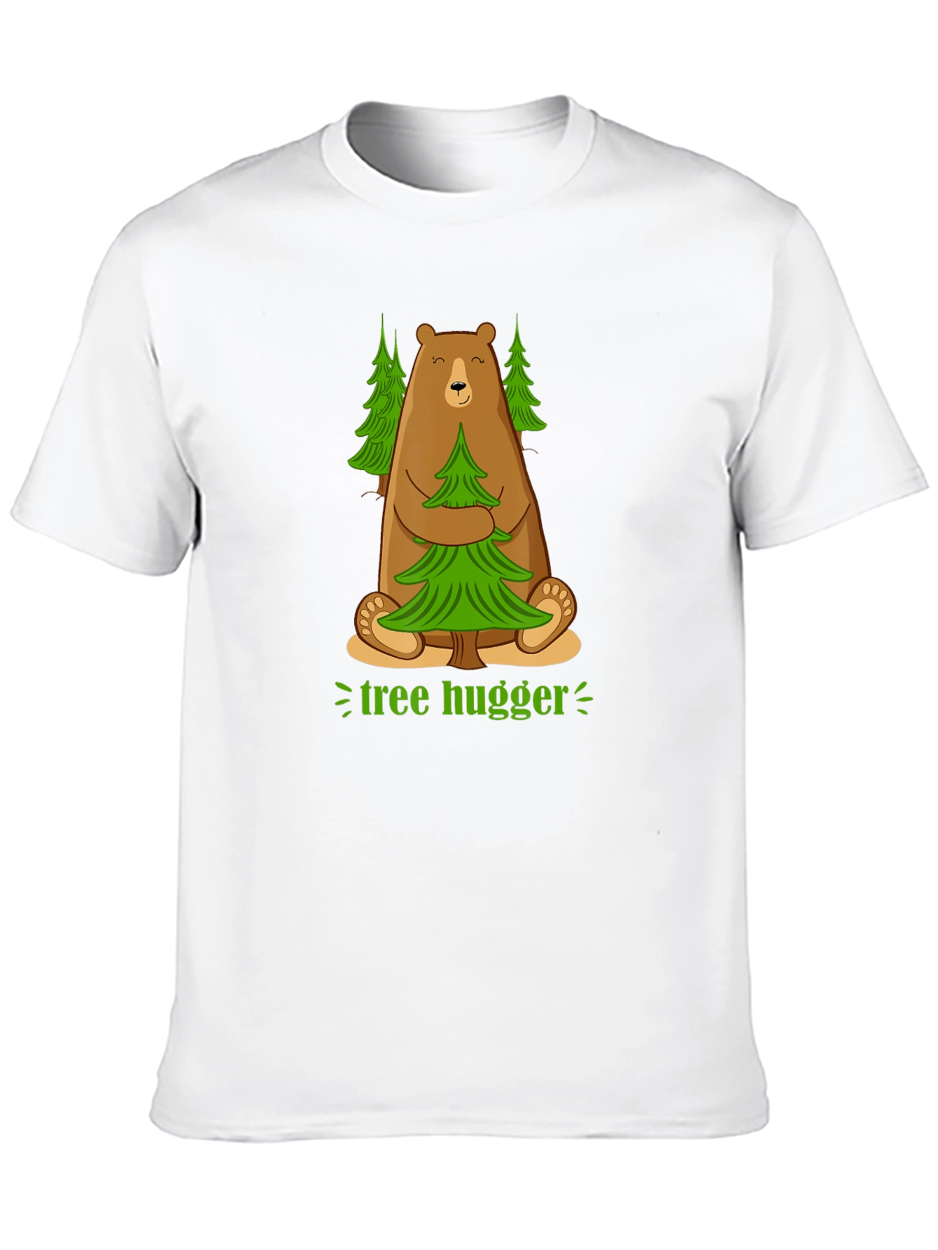 Tree Hugger Bear Graphic T-Shirt - Earth Friendly Tee