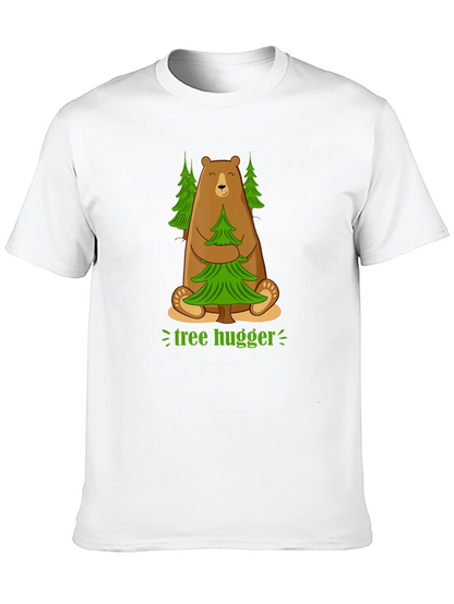 Tree Hugger Bear Graphic T-Shirt - Earth Friendly Tee