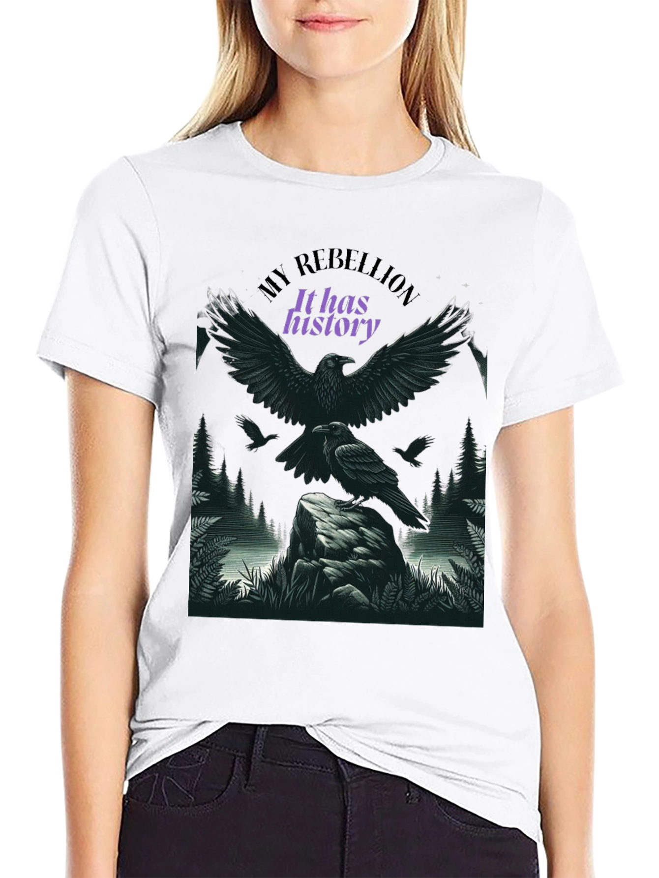 Raven Rebellion Graphic Tee - History in Flight