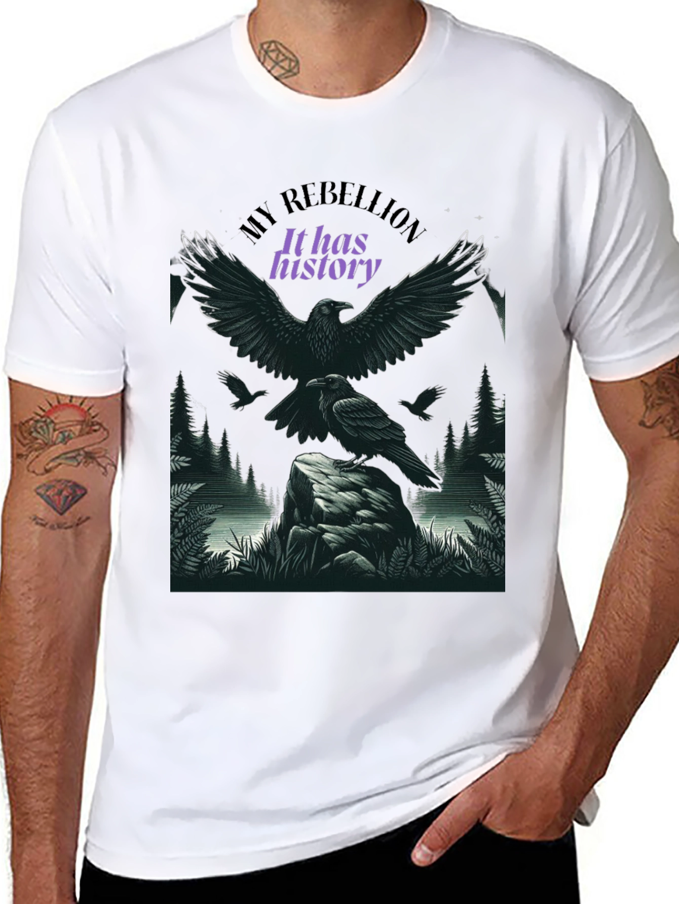 Raven Rebellion Graphic Tee - History in Flight