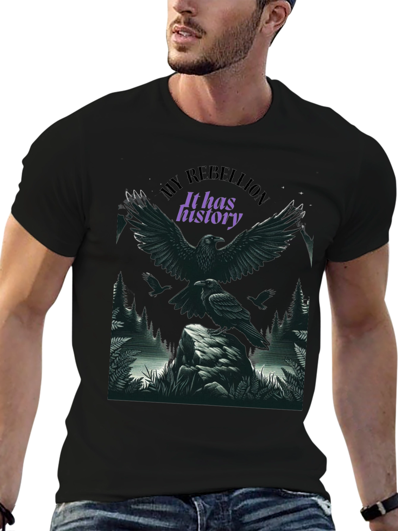 Raven Rebellion Graphic Tee - History in Flight