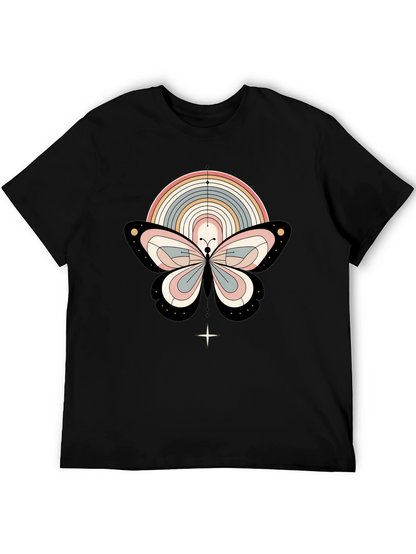Boho Butterfly Rainbow Graphic Tee - Stylish & Unique