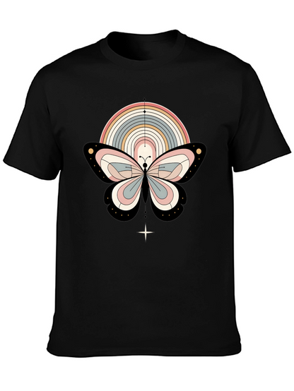 Boho Butterfly Rainbow Graphic Tee - Stylish & Unique