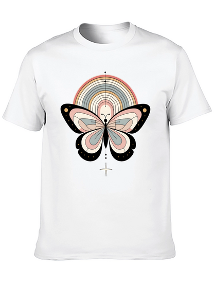 Boho Butterfly Rainbow Graphic Tee - Stylish & Unique