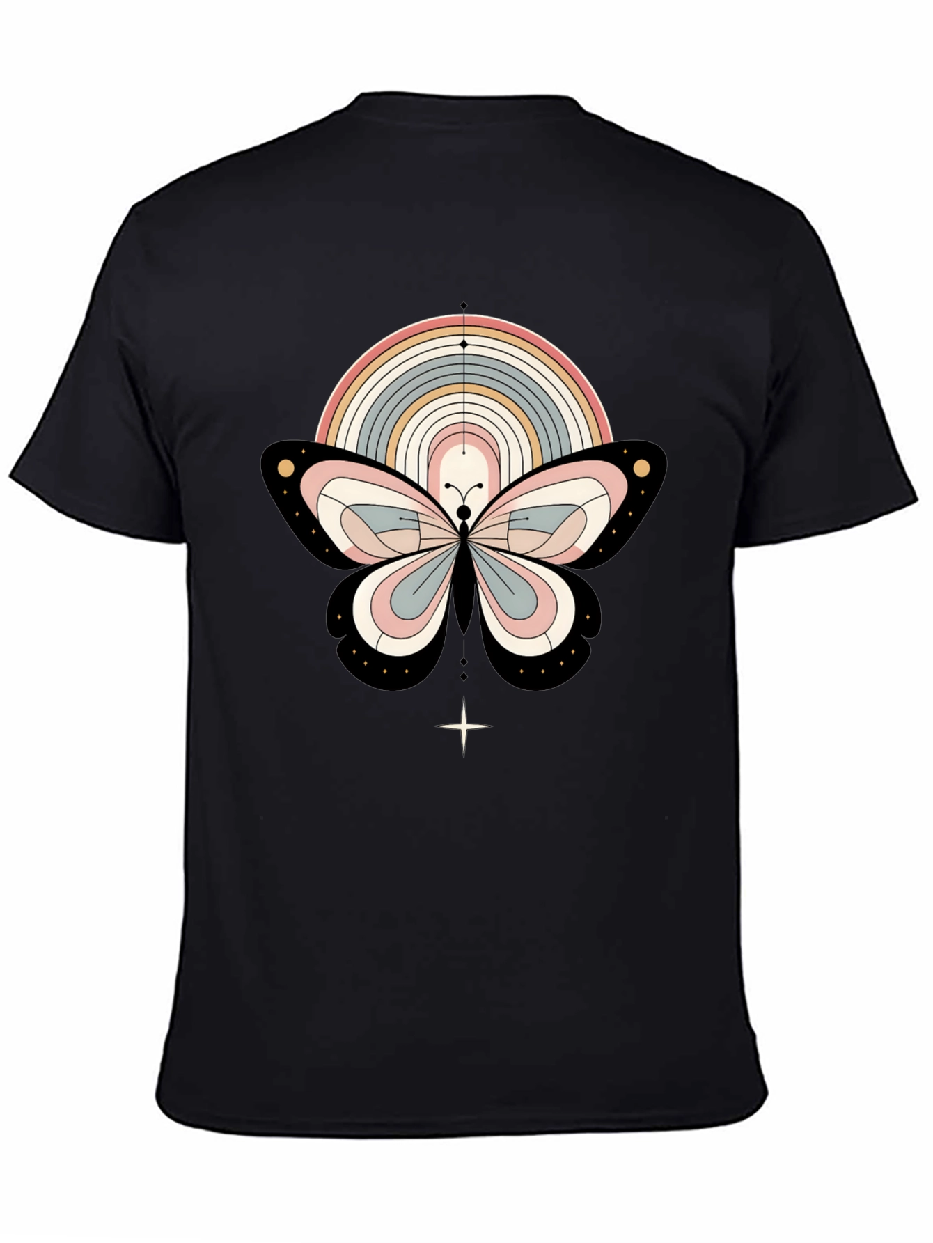 Boho Butterfly Rainbow Graphic Tee - Stylish & Unique