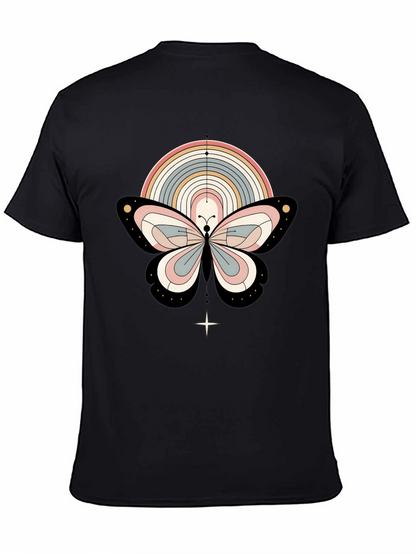 Boho Butterfly Rainbow Graphic Tee - Stylish & Unique