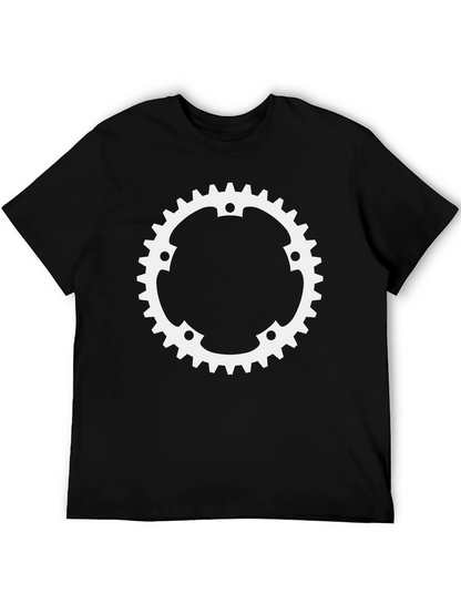 Gear Design T-Shirt - Black Cotton Tee