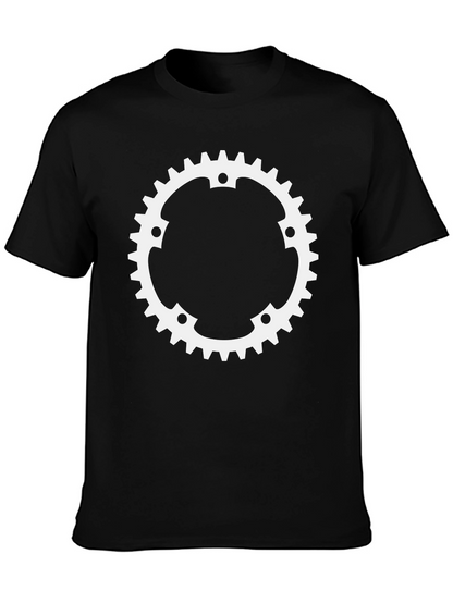 Gear Design T-Shirt - Black Cotton Tee