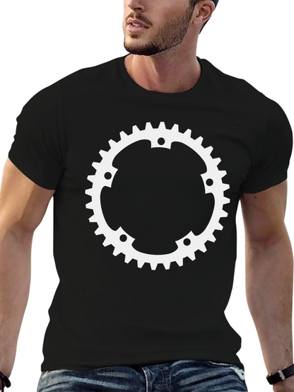 Gear Design T-Shirt - Black Cotton Tee