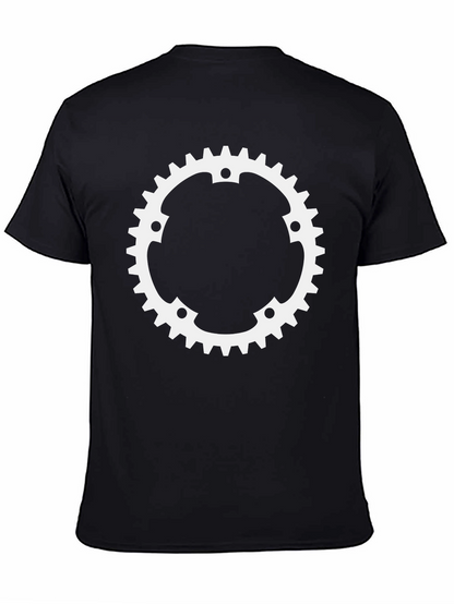 Gear Design T-Shirt - Black Cotton Tee