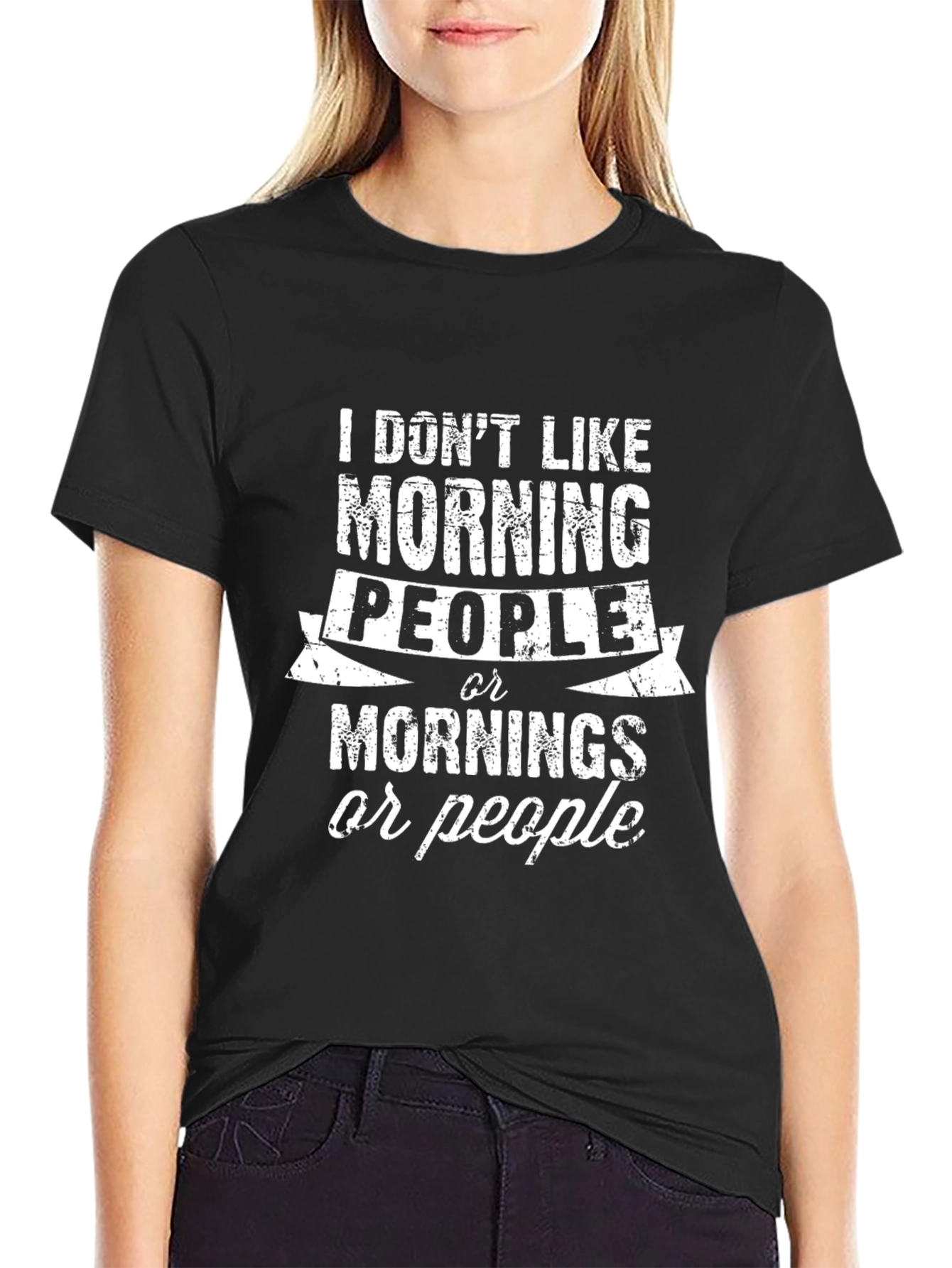 I Dont Like Morning People Graphic Tee