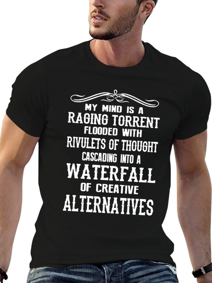 Creative Mind T-Shirt - Raging Torrent Waterfall Design