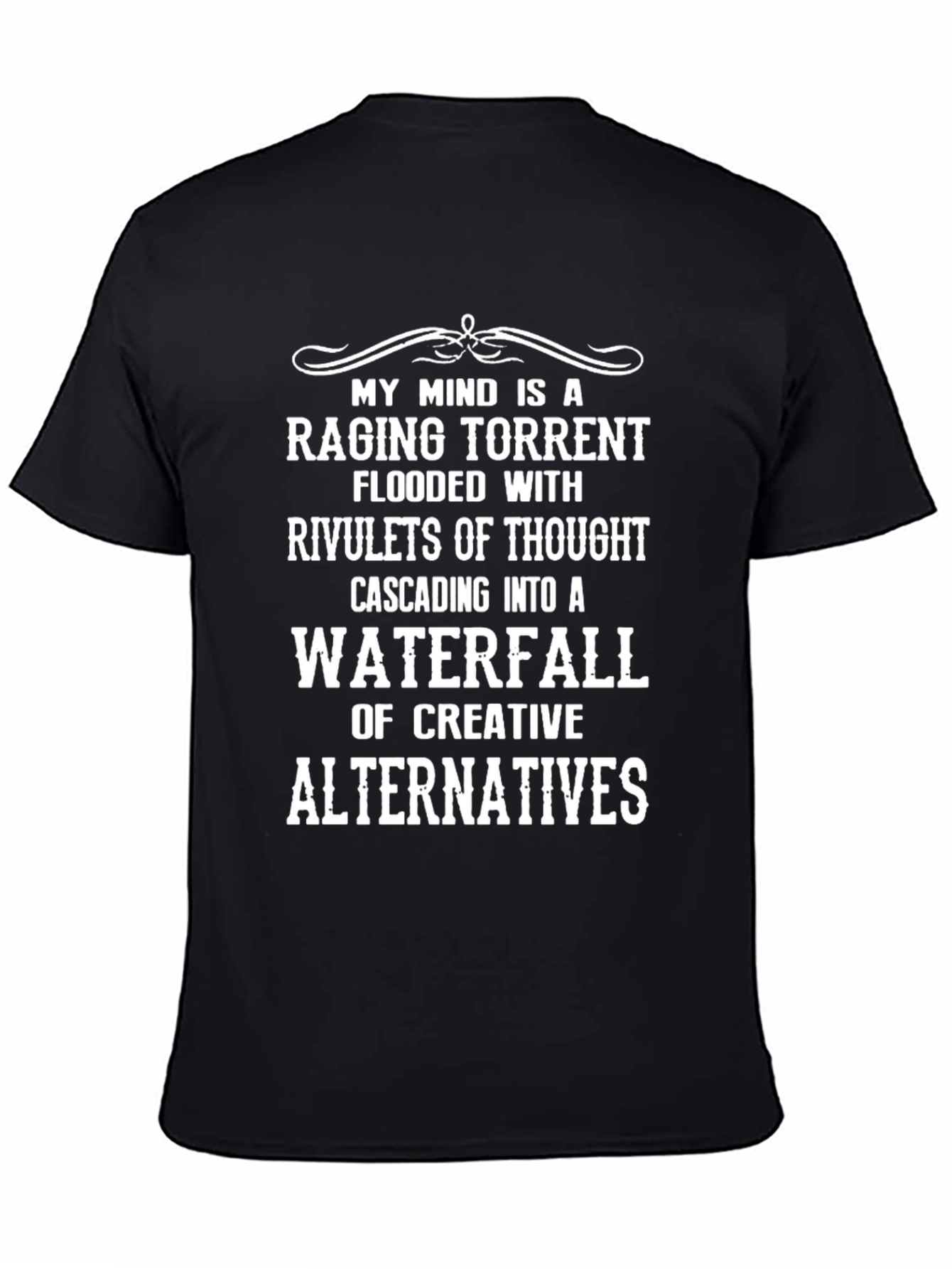 Creative Mind T-Shirt - Raging Torrent Waterfall Design
