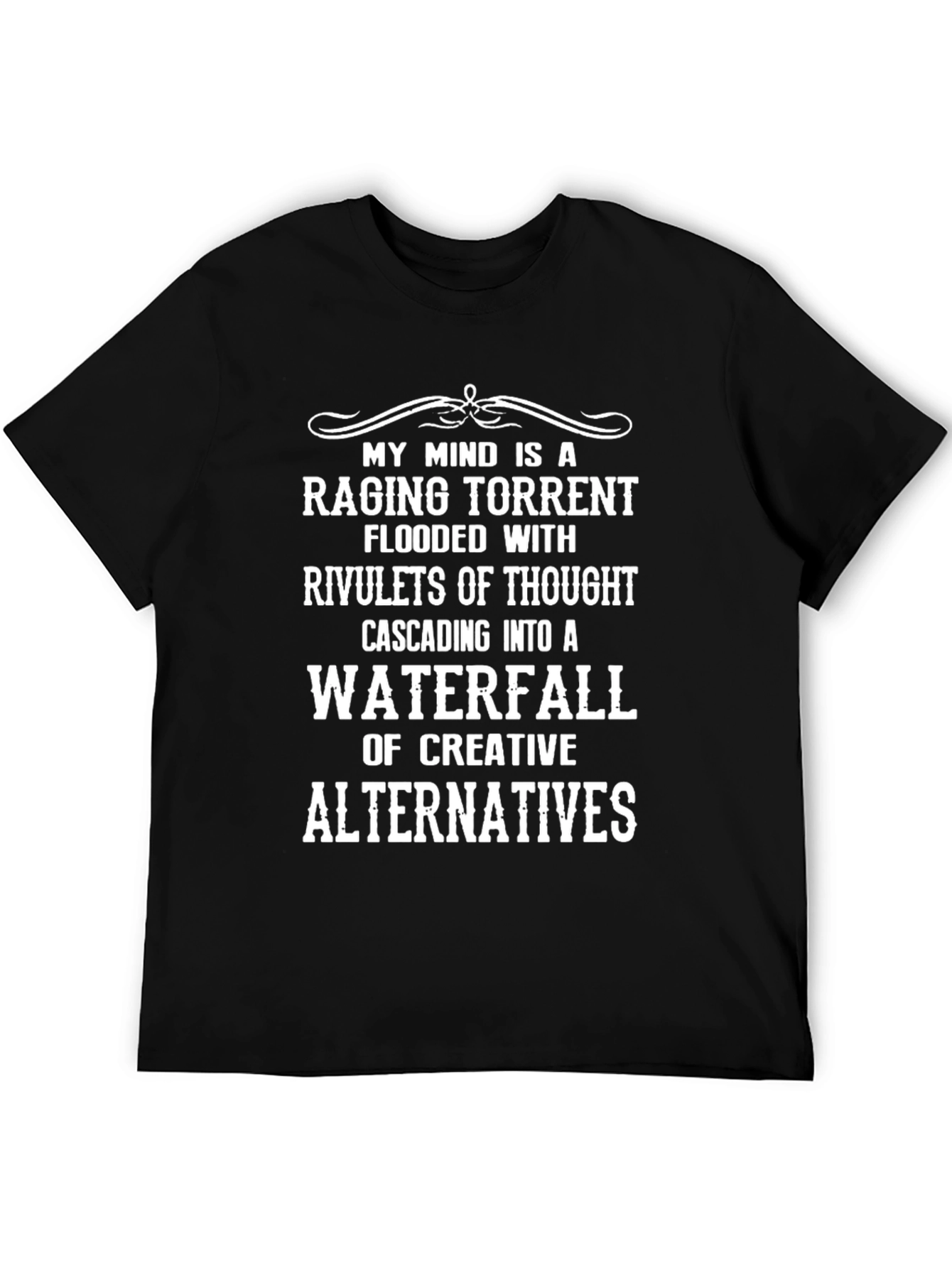 Creative Mind T-Shirt - Raging Torrent Waterfall Design