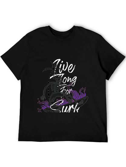 Live Long Surf T-Shirt - Black Graphic Tee