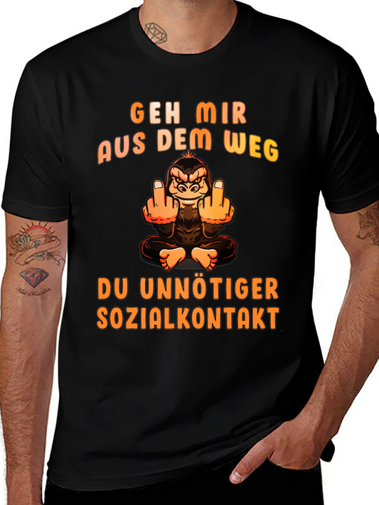 Geh Mir Aus Dem Weg T-Shirt - Funny Monkey Graphic Tee