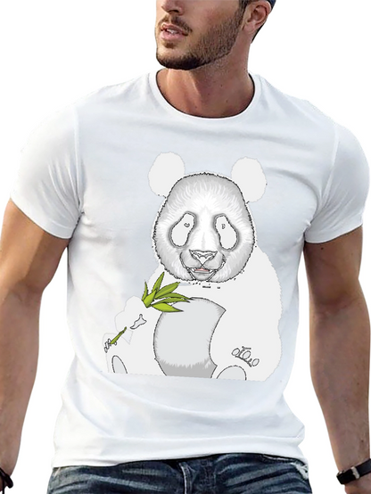Panda Graphic Tee - Black Cotton Blend