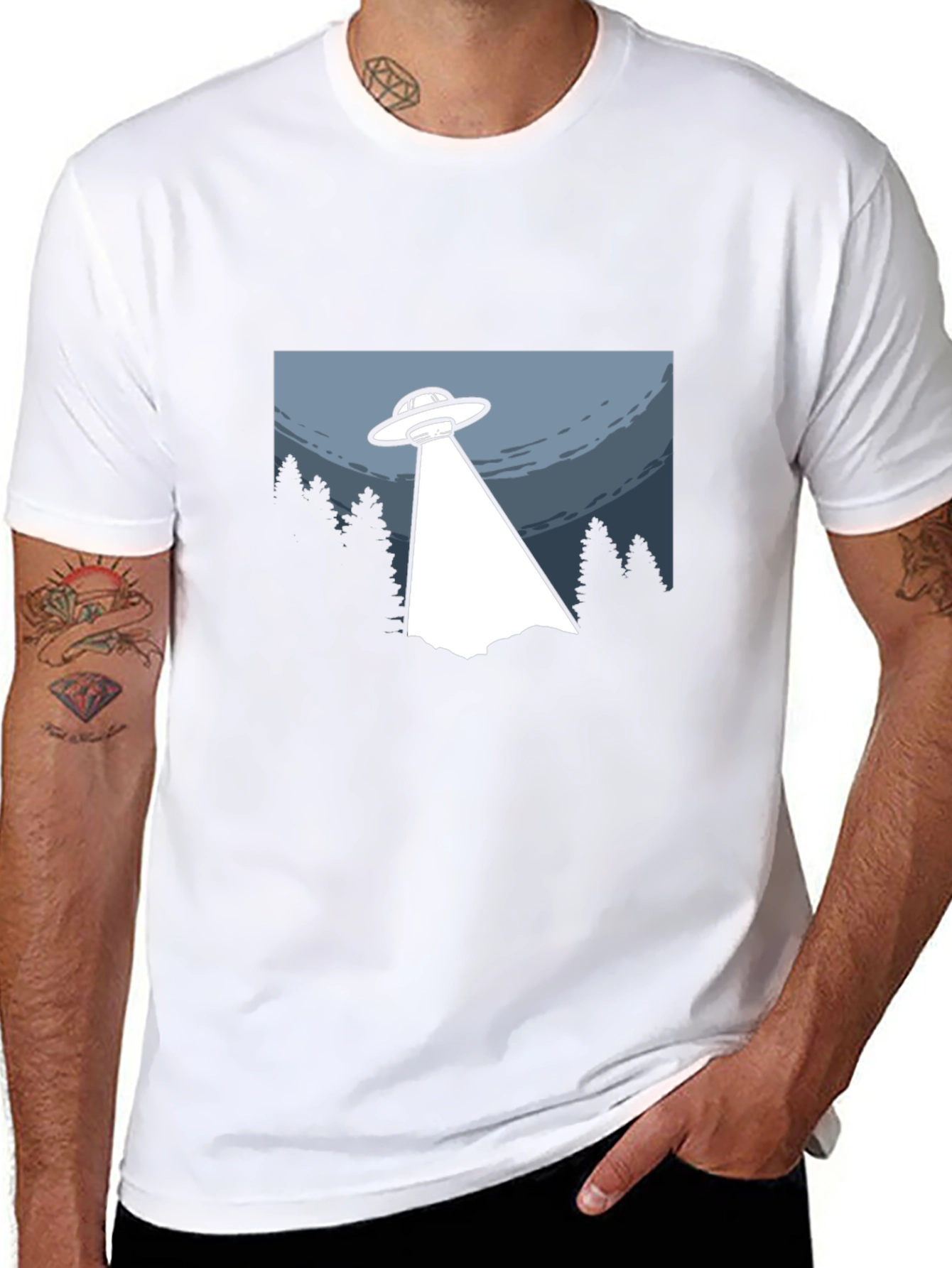 UFO Abduction Graphic T-Shirt
