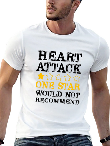 Heart Attack One Star T-Shirt - Funny Graphic Tee