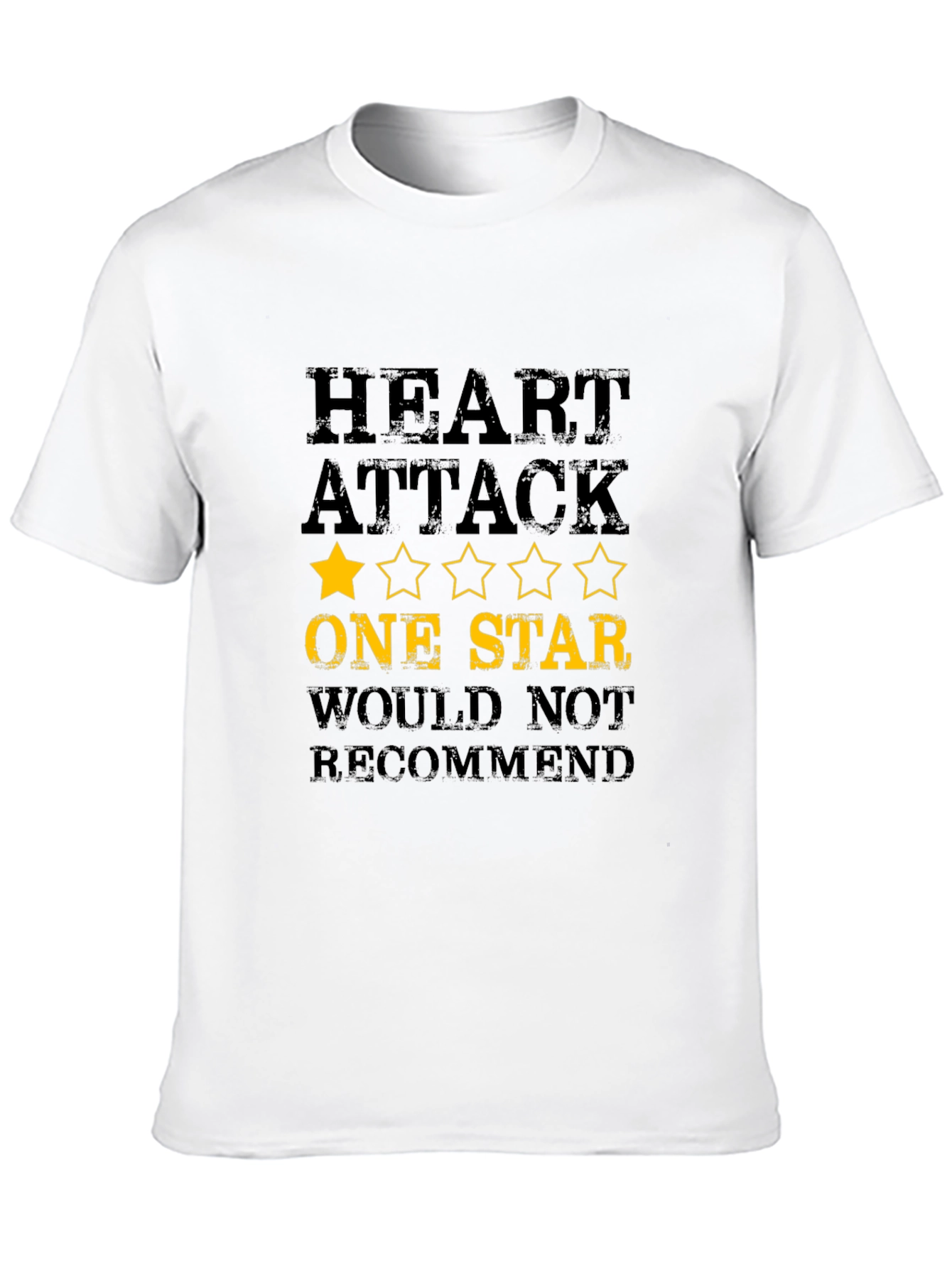 Heart Attack One Star T-Shirt - Funny Graphic Tee