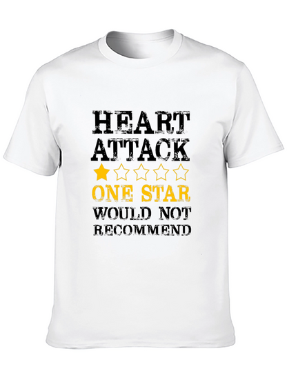 Heart Attack One Star T-Shirt - Funny Graphic Tee