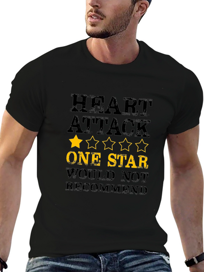 Heart Attack One Star T-Shirt - Funny Graphic Tee