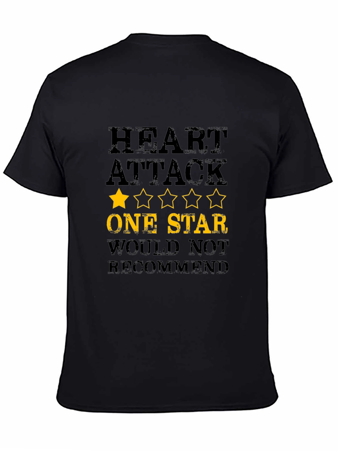 Heart Attack One Star T-Shirt - Funny Graphic Tee