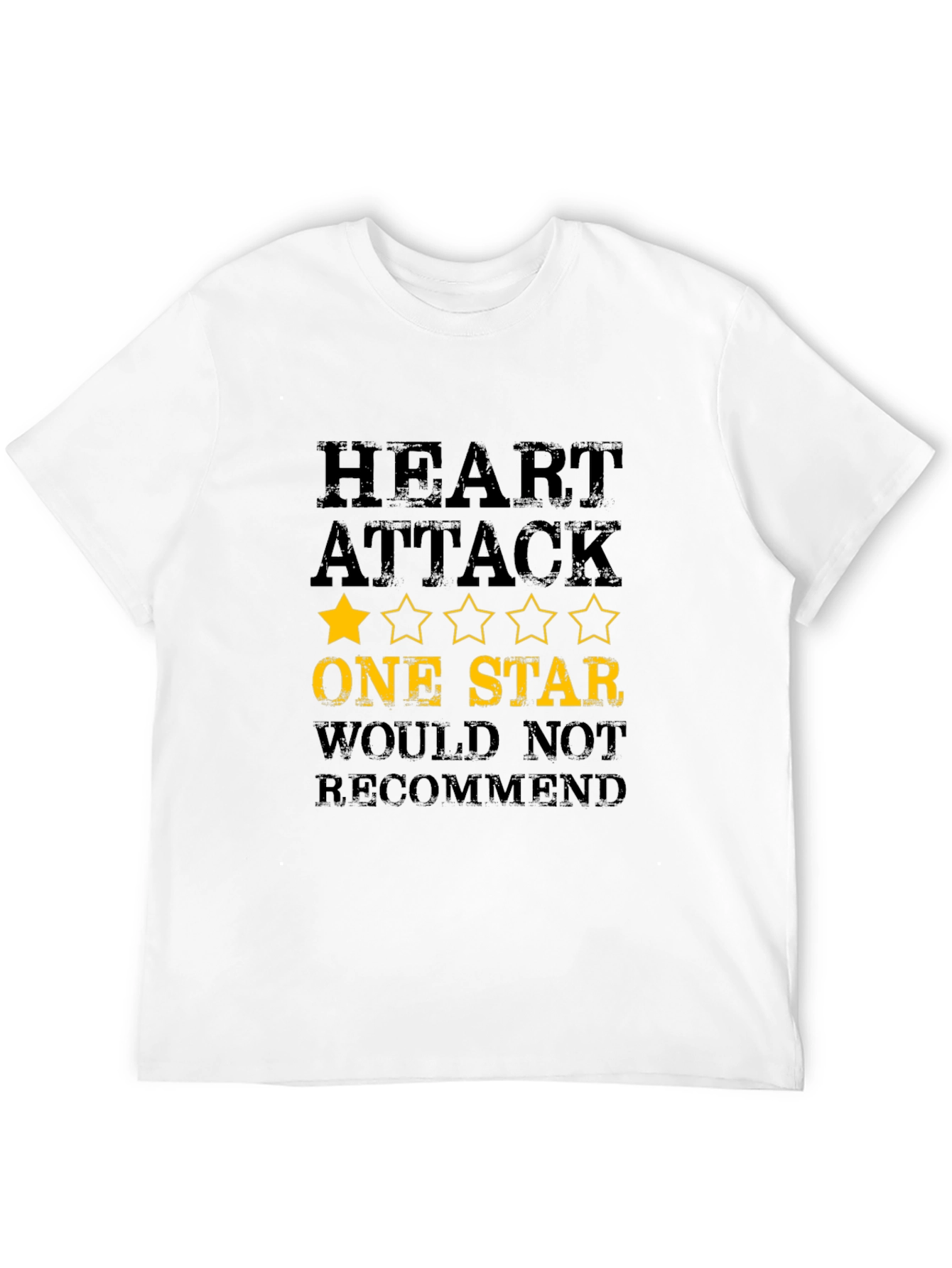 Heart Attack One Star T-Shirt - Funny Graphic Tee