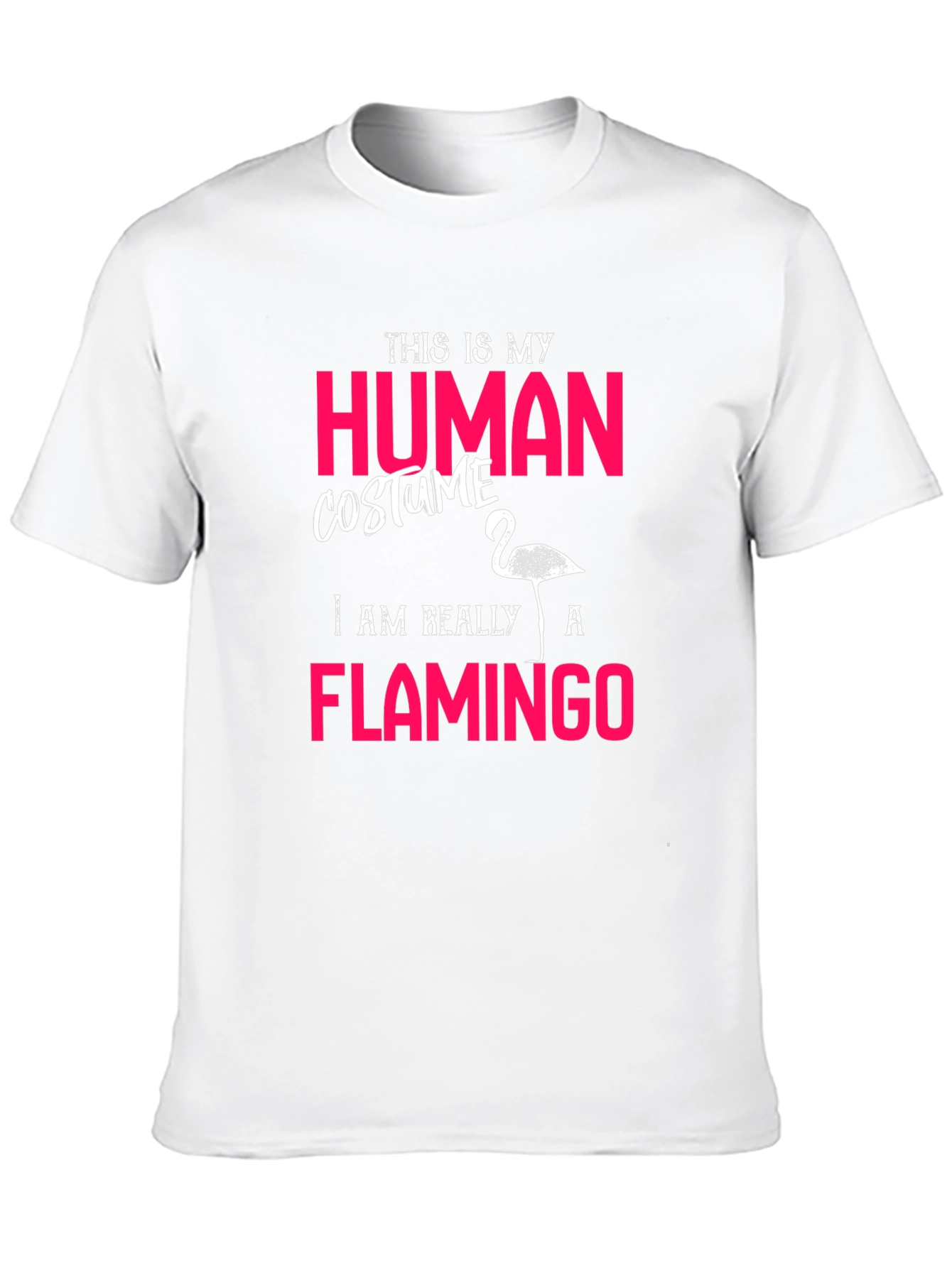 Human Costume Flamingo T-Shirt Funny Halloween Costume Tee
