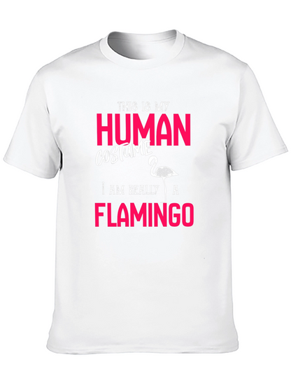 Human Costume Flamingo T-Shirt Funny Halloween Costume Tee