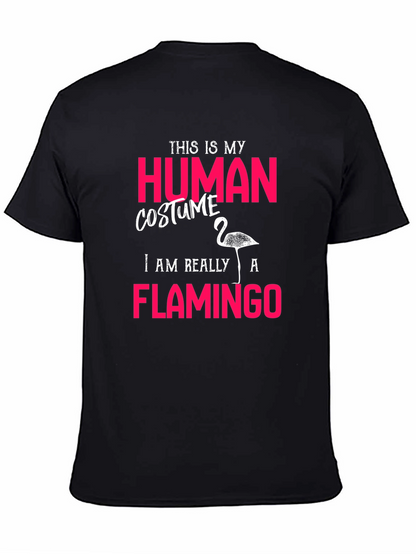 Human Costume Flamingo T-Shirt Funny Halloween Costume Tee
