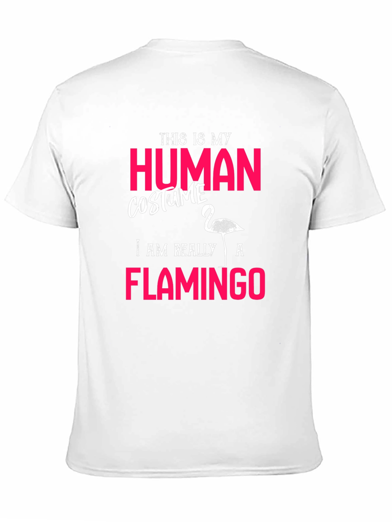 Human Costume Flamingo T-Shirt Funny Halloween Costume Tee