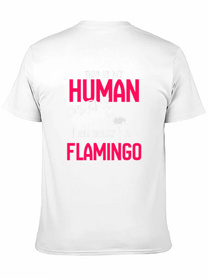 Human Costume Flamingo T-Shirt Funny Halloween Costume Tee