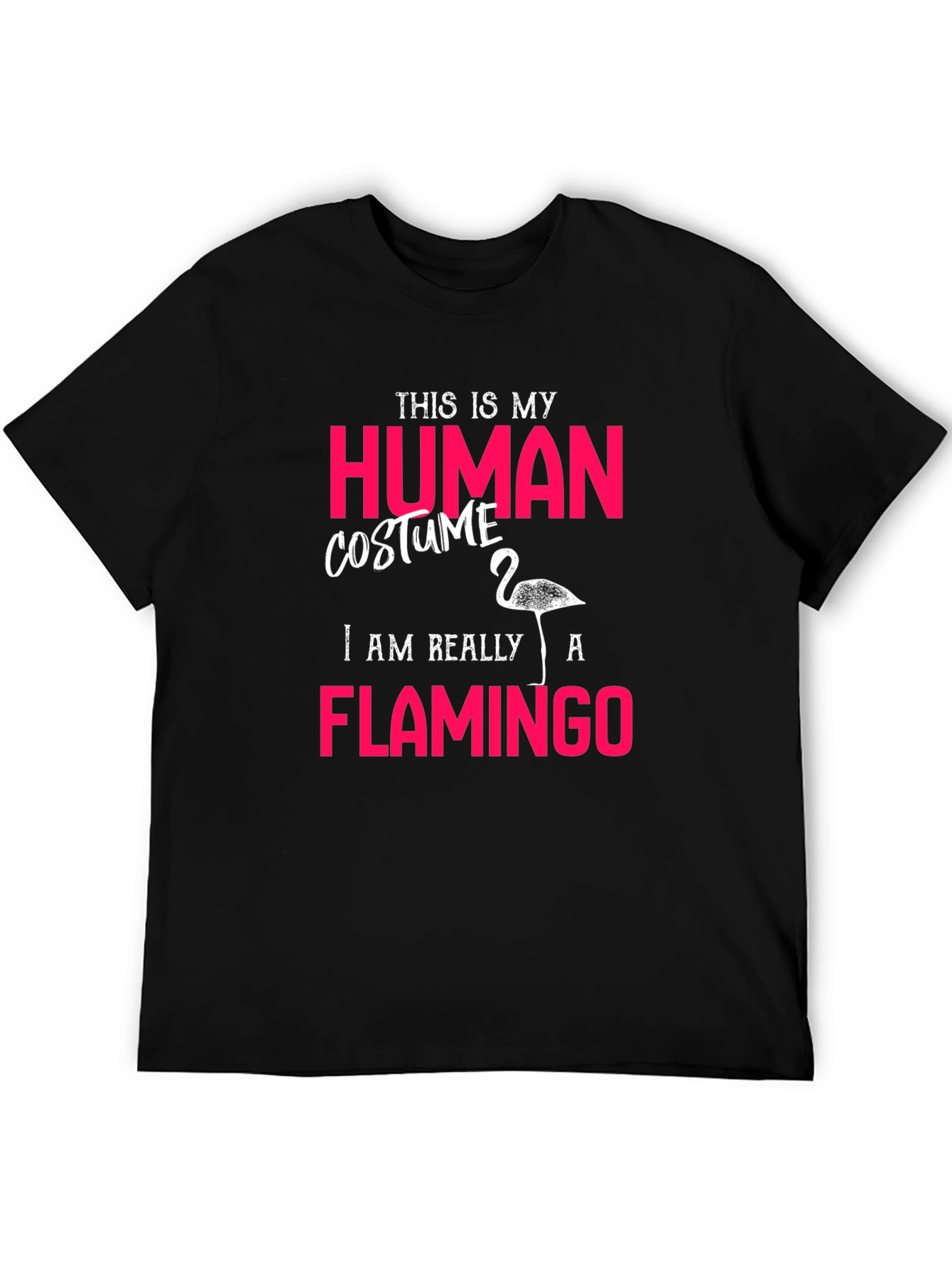 Human Costume Flamingo T-Shirt Funny Halloween Costume Tee
