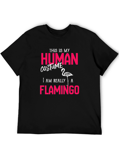 Human Costume Flamingo T-Shirt Funny Halloween Costume Tee