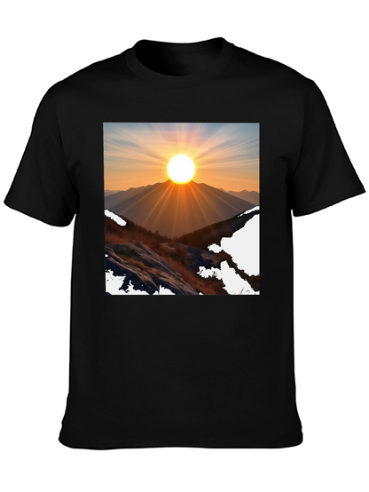 Sunrise Mountain Graphic Tee - Black