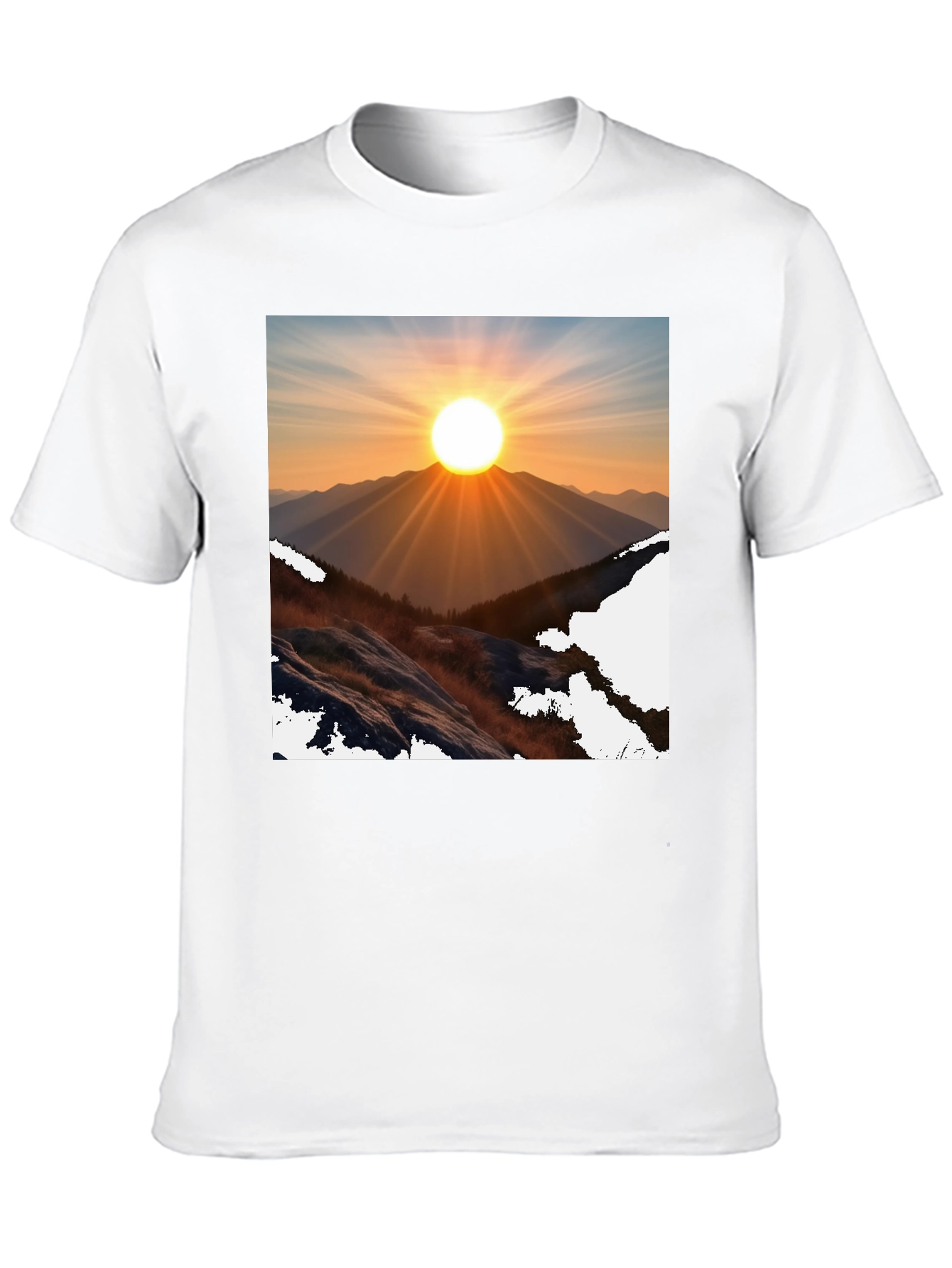 Sunrise Mountain Graphic Tee - Black
