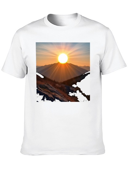 Sunrise Mountain Graphic Tee - Black
