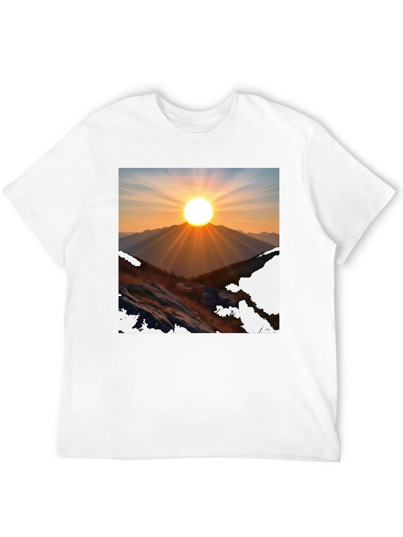 Sunrise Mountain Graphic Tee - Black