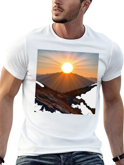 Sunrise Mountain Graphic Tee - Black